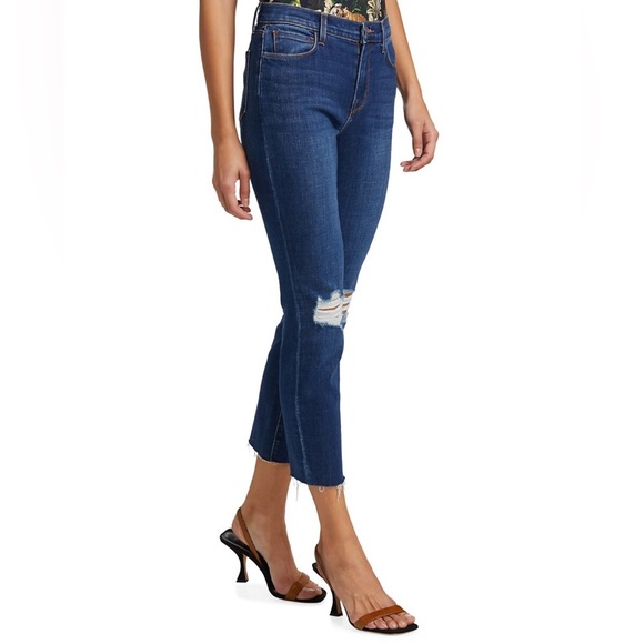 L'AGENCE New Sada High-Rise Distressed Stretch Crop Jeans, 24 - Picture 2 of 8